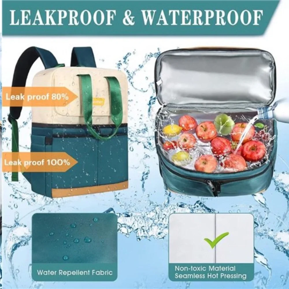 Backpack Cooler w/ Double Decker36 Cans Cold- Waterproof & Leak Proof for Women